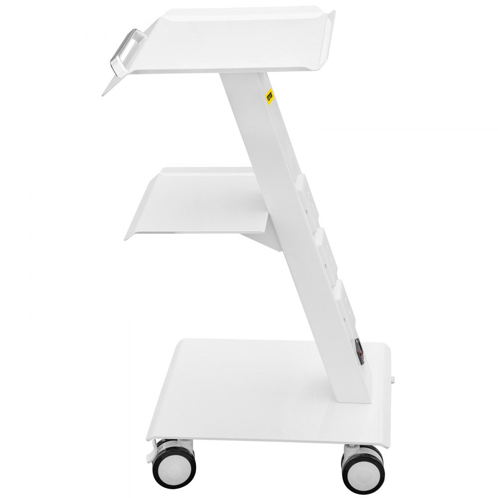 T3 - High-Strength Metal Lab Cart with Adjustable Shelves and Wheels