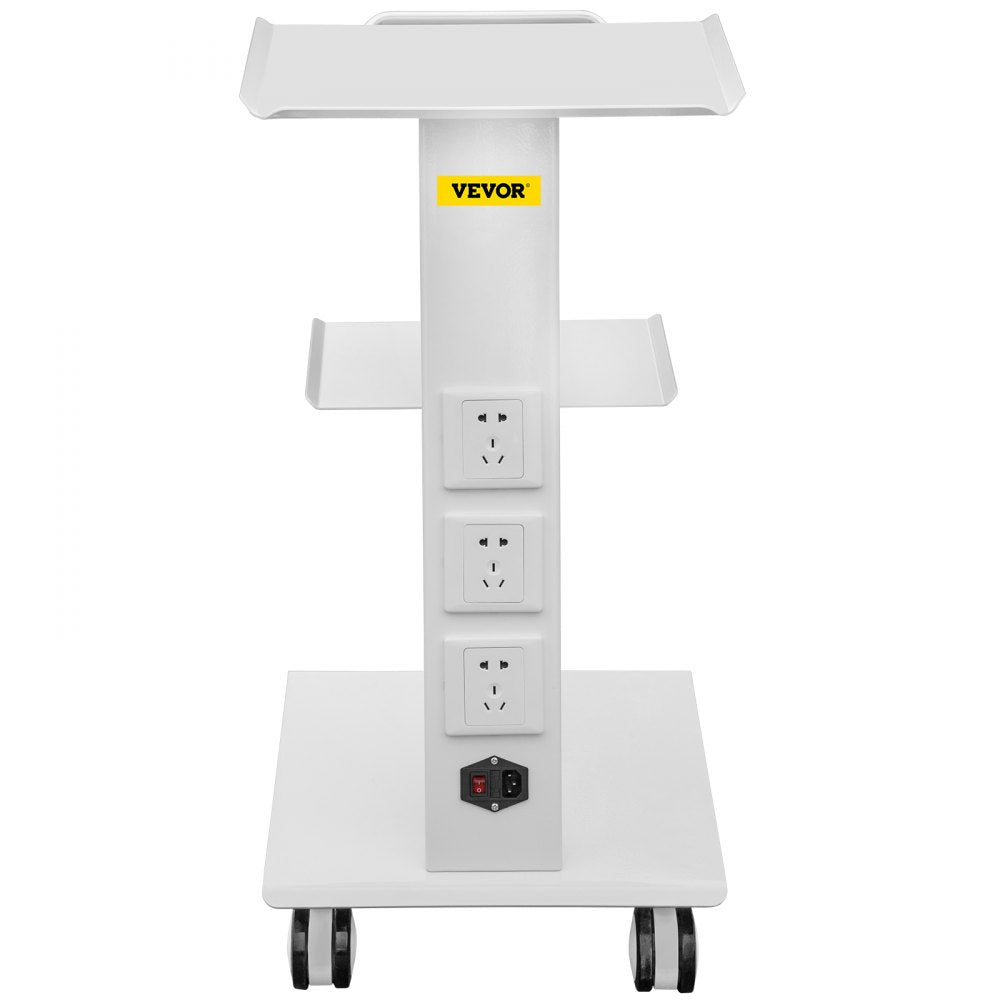T3 - High-Strength Metal Lab Cart with Adjustable Shelves and Wheels