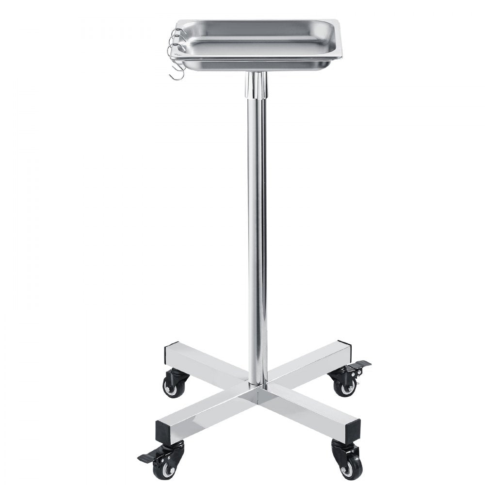 141001 - Durable SUS 201 Stainless Steel Mayo Stand, 31.9"-55" Adjustable Height