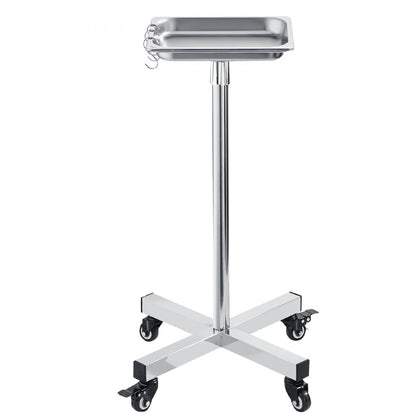 141001 - Durable SUS 201 Stainless Steel Mayo Stand, 31.9"-55" Adjustable Height