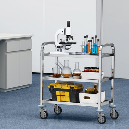 100203 - Durable VEVOR Stainless Steel Cart, 29.1” x 15.6”, 3 Layers