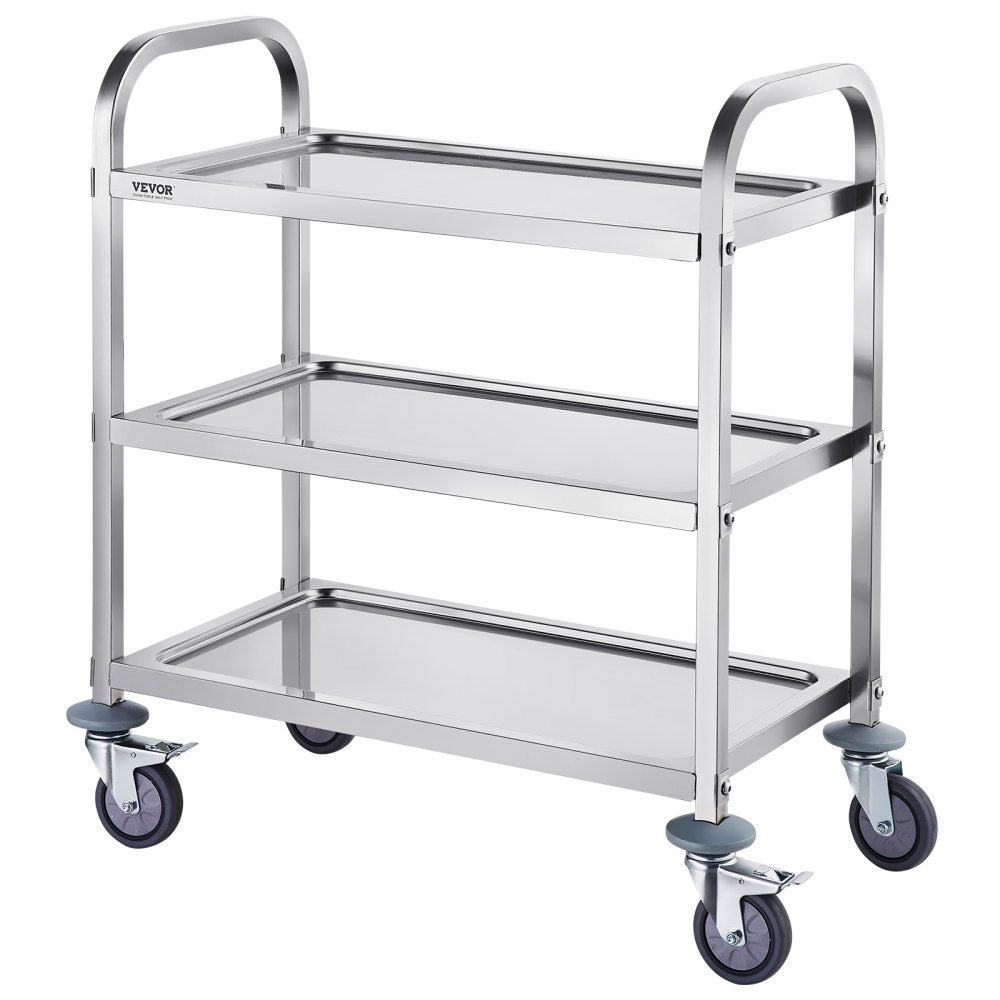 100203 - Durable VEVOR Stainless Steel Cart, 29.1” x 15.6”, 3 Layers