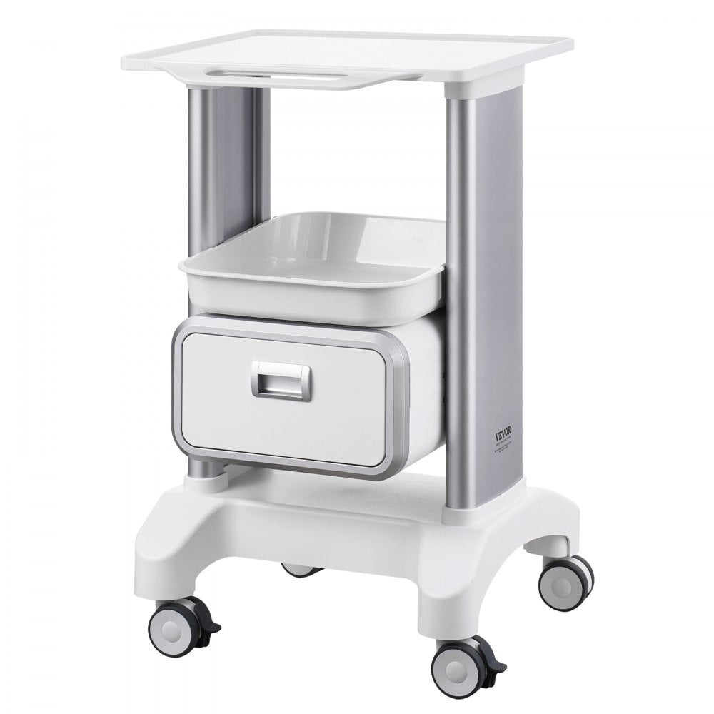 Y-1T1C - 2-Tier Lab Cart, 18.3"x18"x29.75", Heavy-Duty ABS Construction