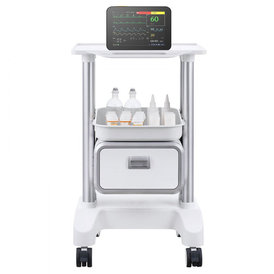 Y-1T1C - 2-Tier Lab Cart, 18.3"x18"x29.75", Heavy-Duty ABS Construction