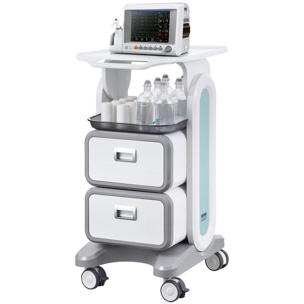FY-1T2C - VEVOR 3-Tier Medical Cart with Drawers & Top Tray, 12.6" x 15.7"