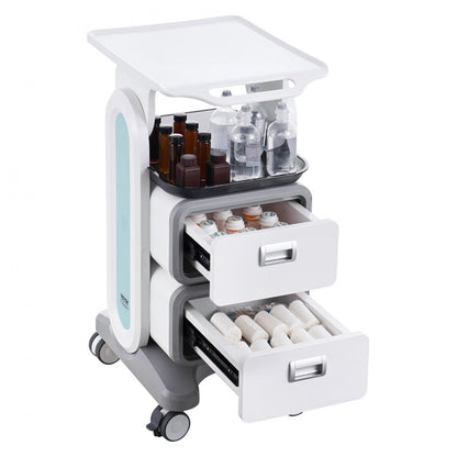 FY-1T2C - VEVOR 3-Tier Medical Cart with Drawers & Top Tray, 12.6" x 15.7"