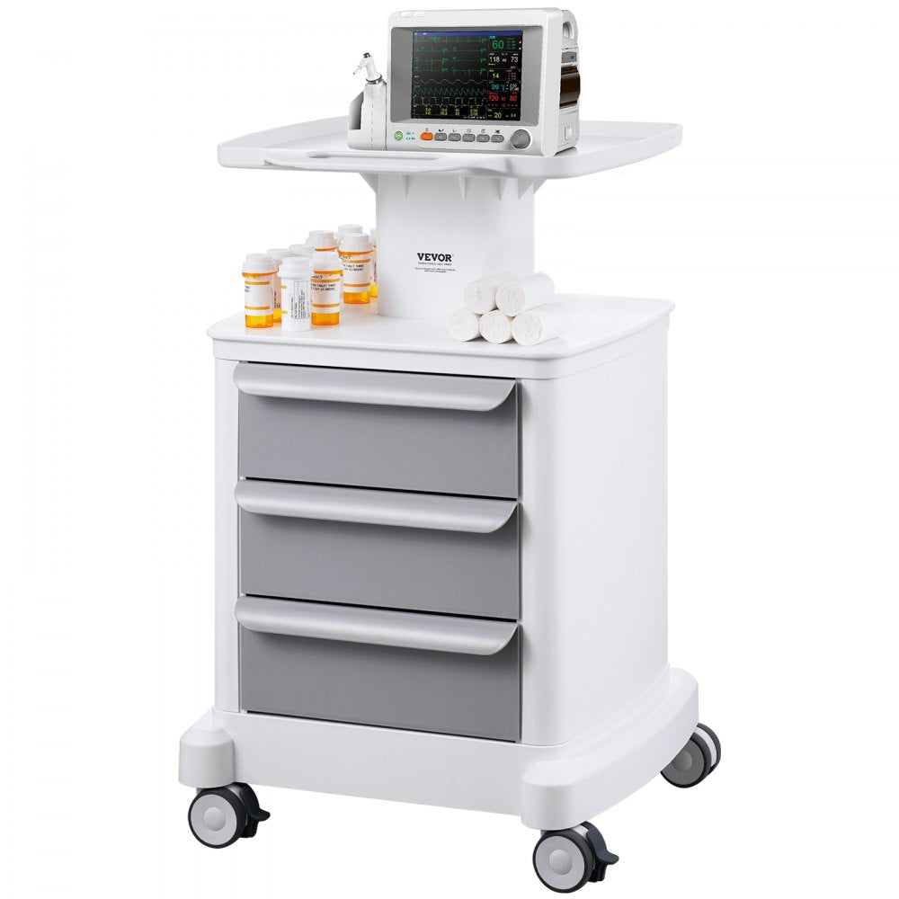 FY-1T3C - Durable 4-Tier Medical Cart with 110 lbs Capacity & Drawers