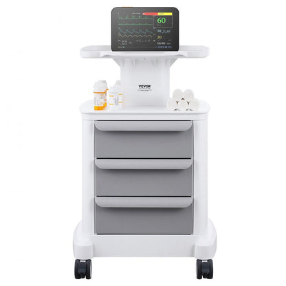FY-1T3C - Durable 4-Tier Medical Cart with 110 lbs Capacity & Drawers