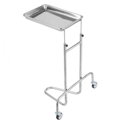 140301 - Durable Stainless Steel Lab Cart with Adjustable Height & Silent Wheels
