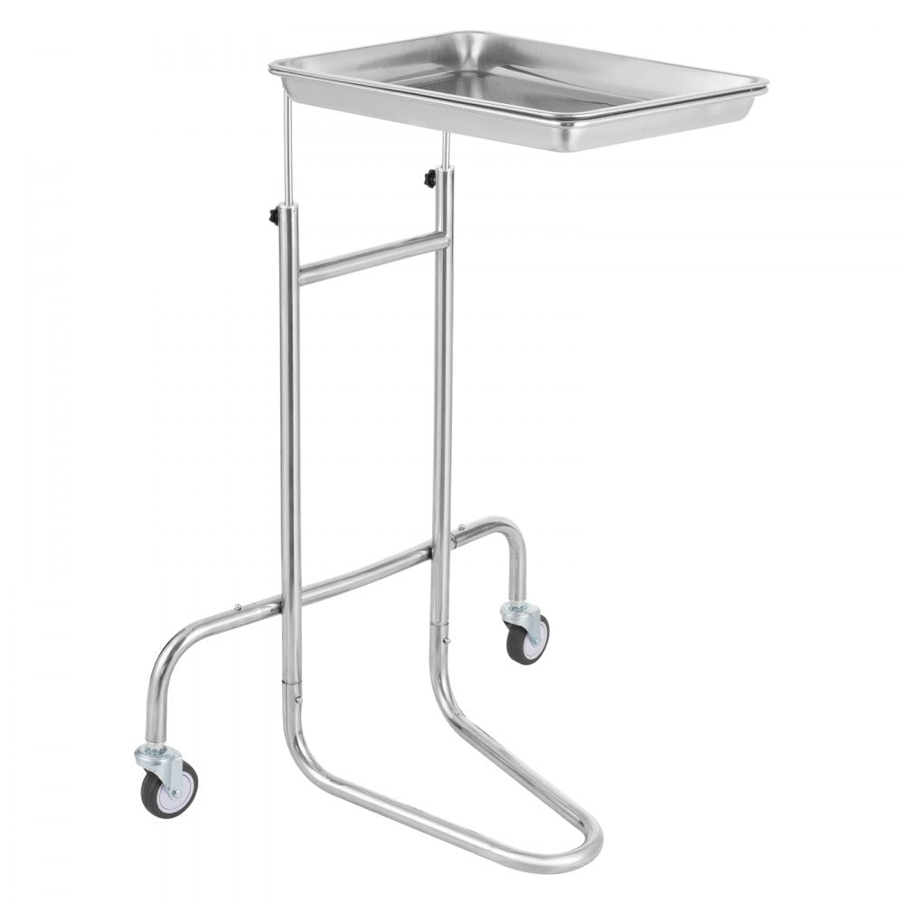 140301 - Durable Stainless Steel Lab Cart with Adjustable Height & Silent Wheels