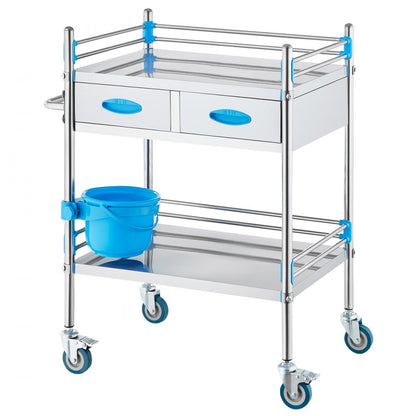 K-ST529 - 2-Tier Stainless Steel Utility Cart for Labs & Hospitals