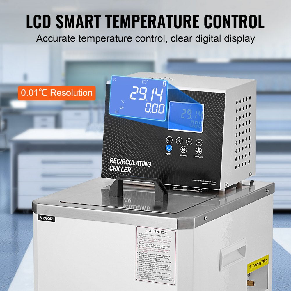 DC-2006 - 6L VEVOR Laboratory Chiller with LCD Screen & Dual Circulation