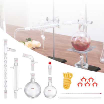 YHEO-6 - Durable 1000mL & 500mL Borosilicate Glass Distillation Kit