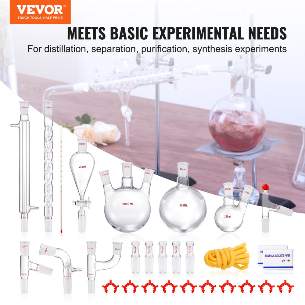 YHEO-8 - All-in-One 1000ml Lab Distillation Kit for Experiments