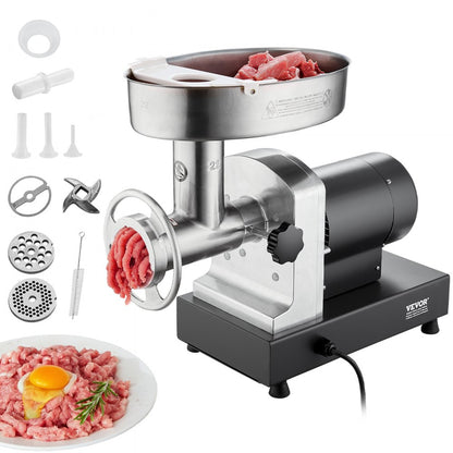 1A-EG822 - 750W Stainless Steel Meat Grinder for 14 lbs/min Grinding