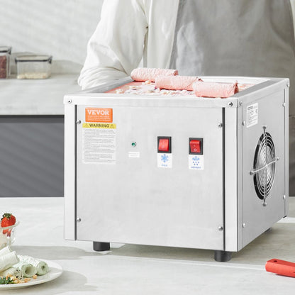 CBJF-1DC280 - 11" Stainless Steel Fried Ice Cream Roll Maker with Compressor