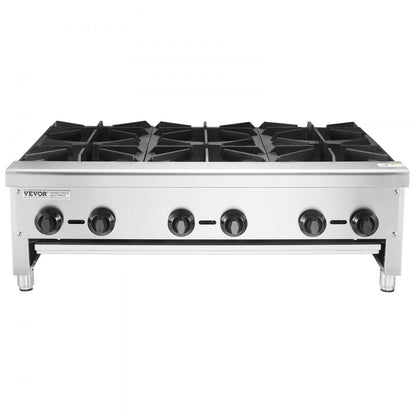 GHP-636 - 6-Burner Stainless Steel Gas Stove for Quick Cooking