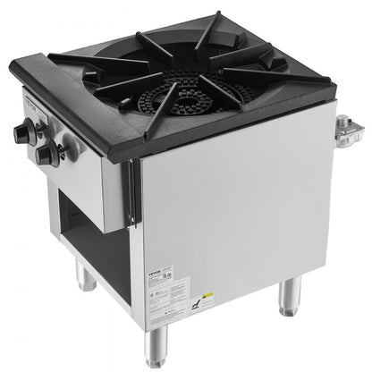 GSP-18-25 - Commercial 1 Burner Gas Range, Durable Stainless Steel Design