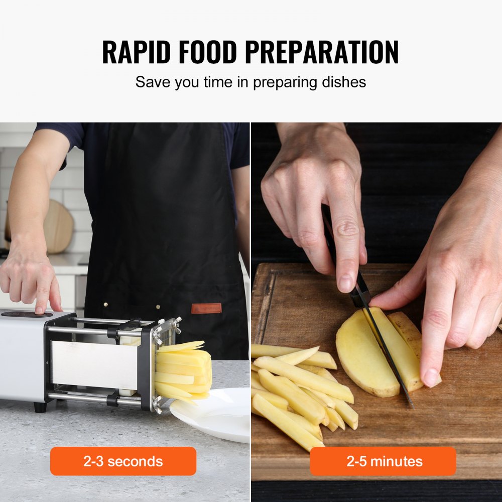 F300 - Electric French Fry Cutter with Stainless Steel Blades & Anti-Slip Feet