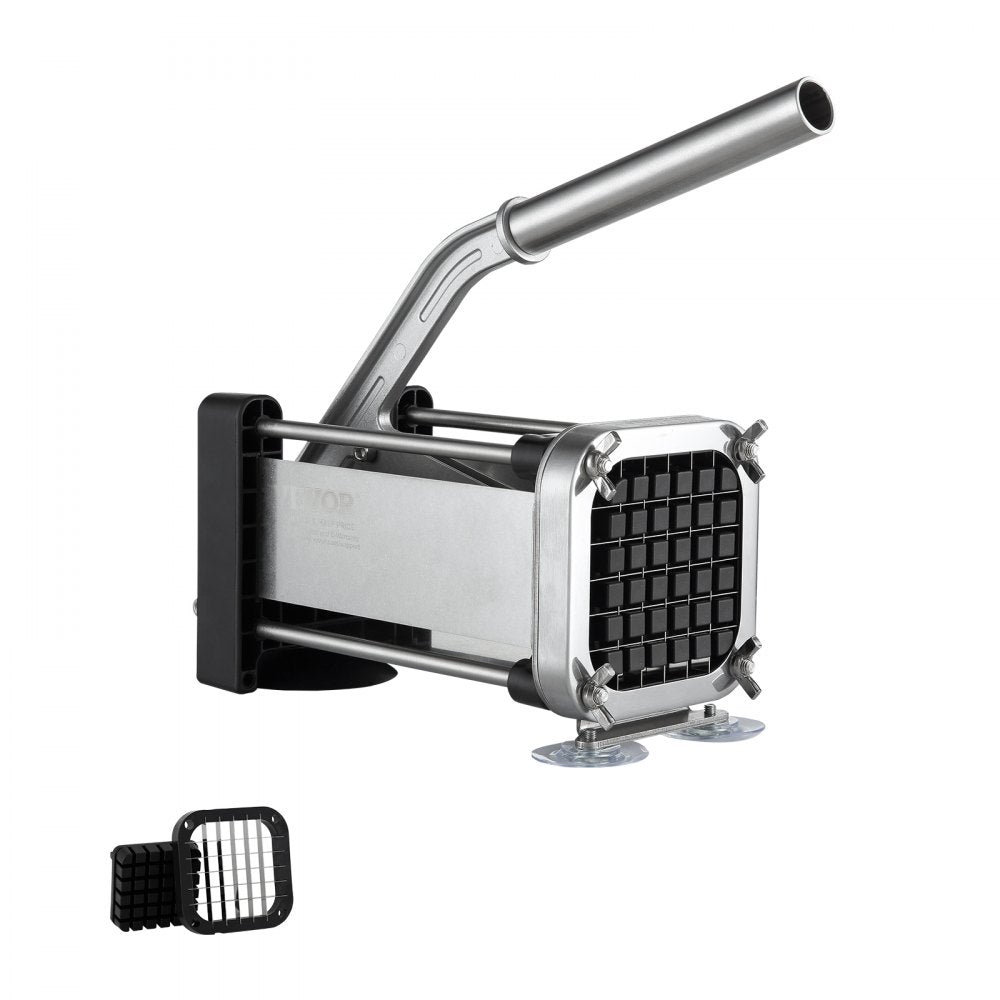 AY410 - Ergonomic Stainless Steel French Fry Cutter with Suction Feet
