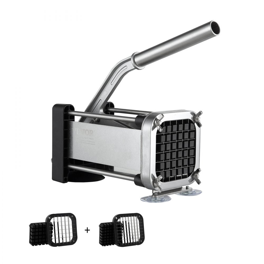AY410-2 - Ergonomic Stainless Steel French Fry Cutter with Suction Feet