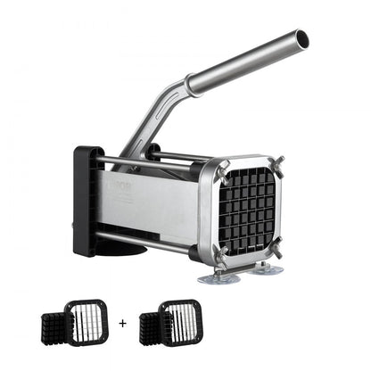 AY410-2 - Ergonomic Stainless Steel French Fry Cutter with Suction Feet