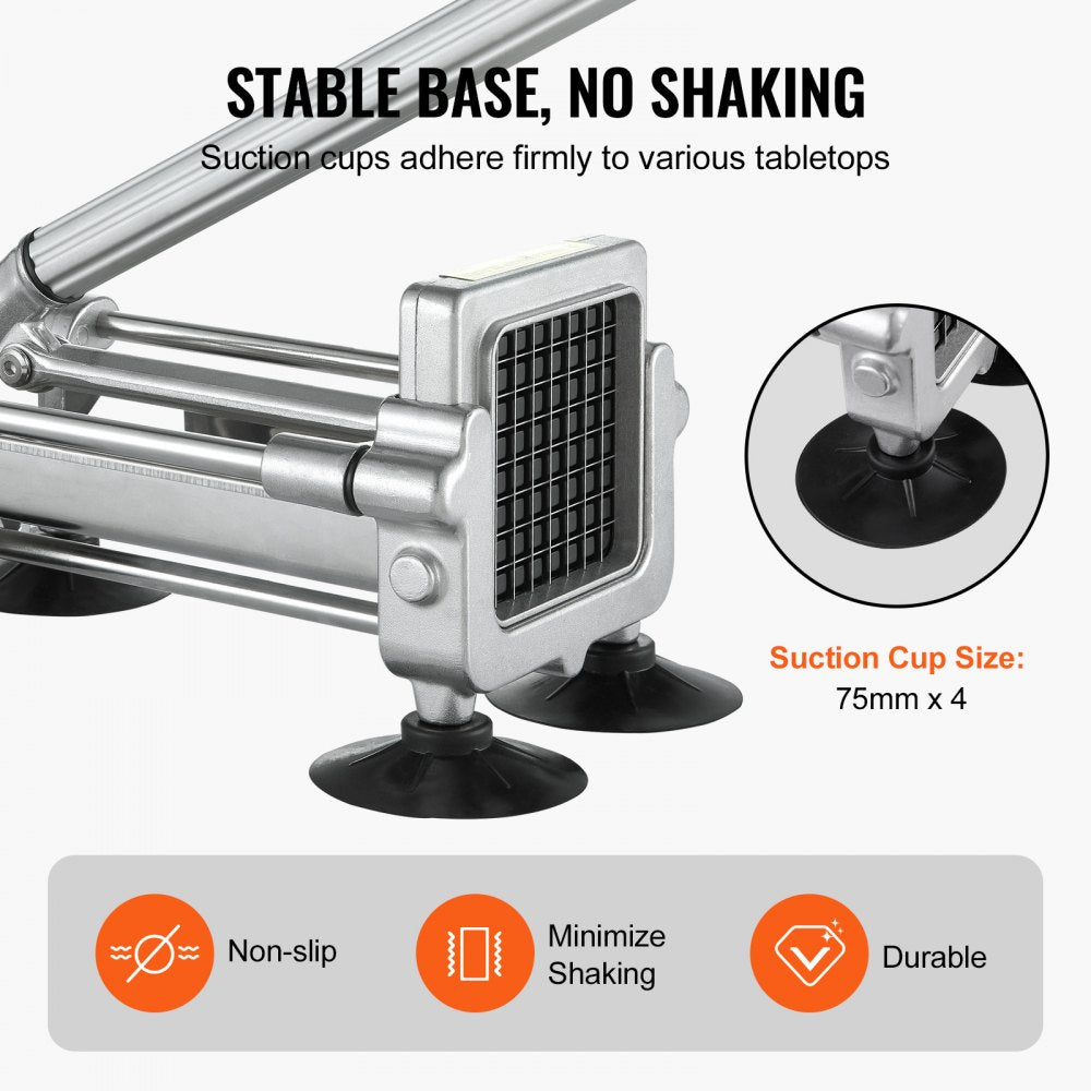 LD03 - Ergonomic Stainless Steel Vegetable Cutter with 3 Blades and Suction Feet