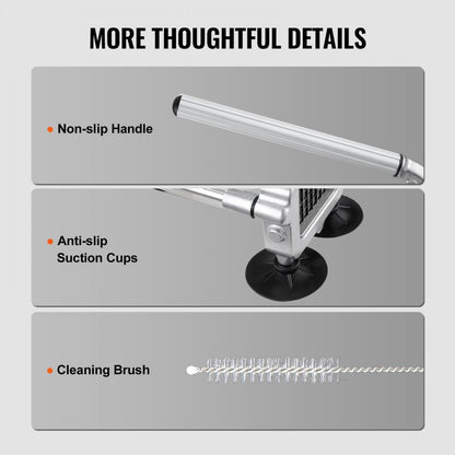 LD03 - Ergonomic Stainless Steel Vegetable Cutter with 3 Blades and Suction Feet