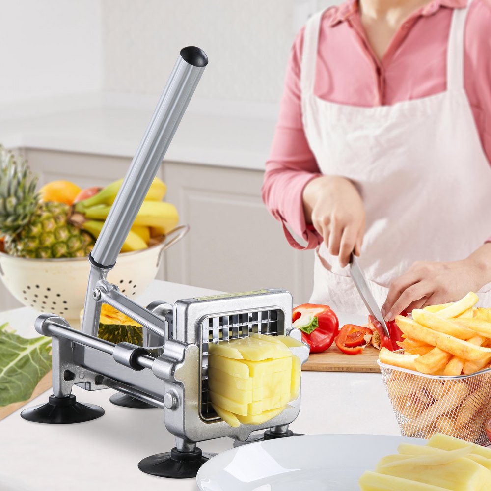 LD03 - Ergonomic Stainless Steel Vegetable Cutter with 3 Blades and Suction Feet