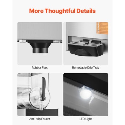 XRJ12LX1 - 12L Stainless Steel Slushy Maker with Adjustable Temperature