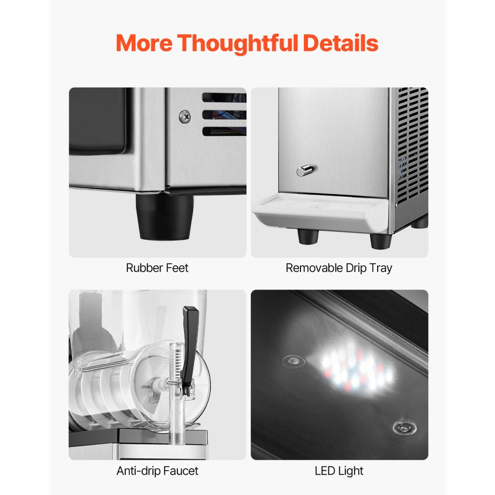 XN120B - 12L Stainless Steel Slushy Maker for Juices, Margaritas & More