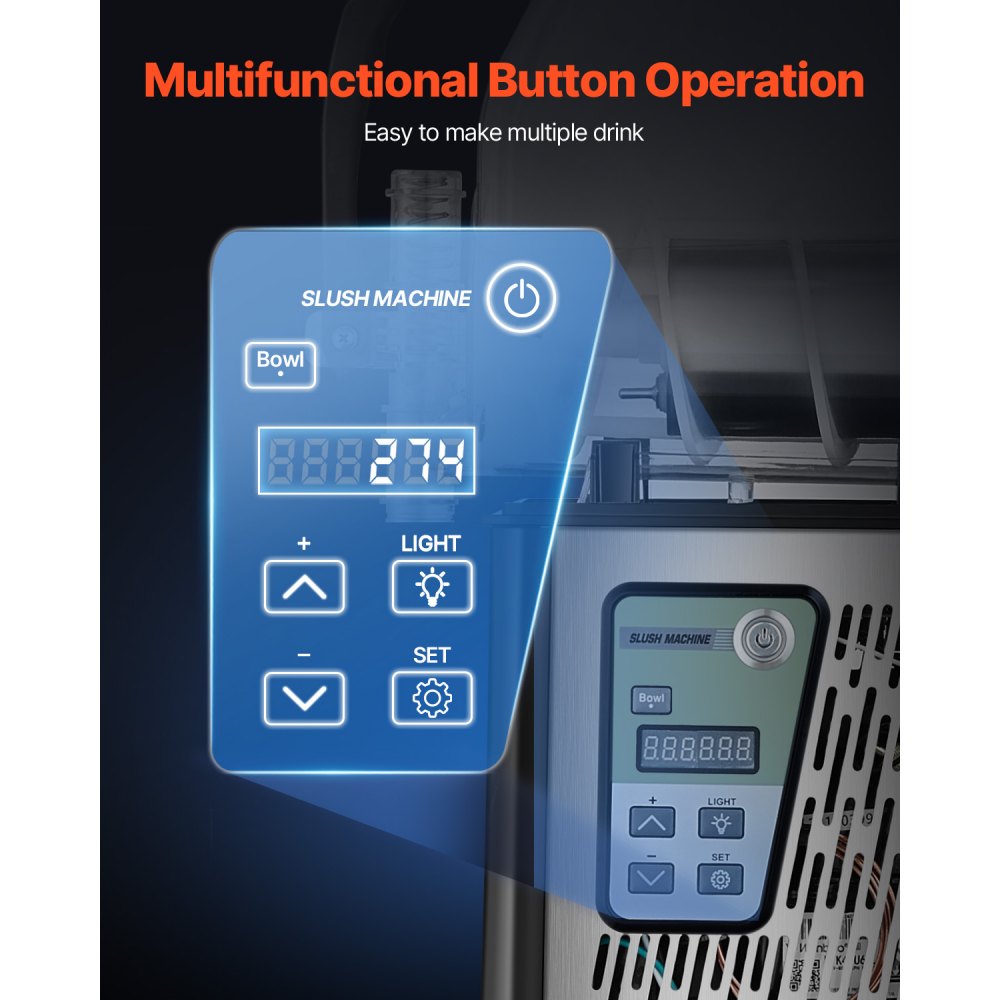 XRJ4LX1 - 4L Mini Slushy Machine with Adjustable Temperature Control