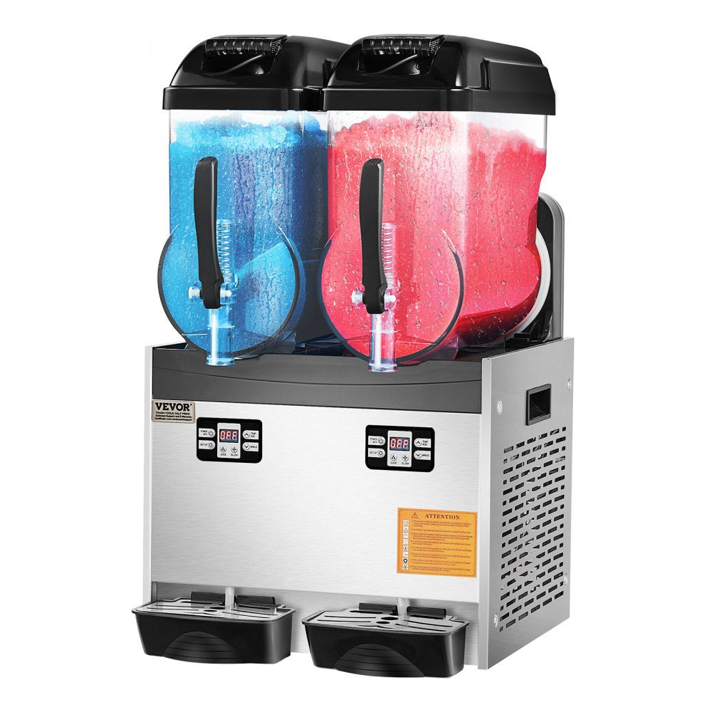 XRJ12LX2 - Dual 12L Stainless Steel Slushy Machine for Margaritas & More