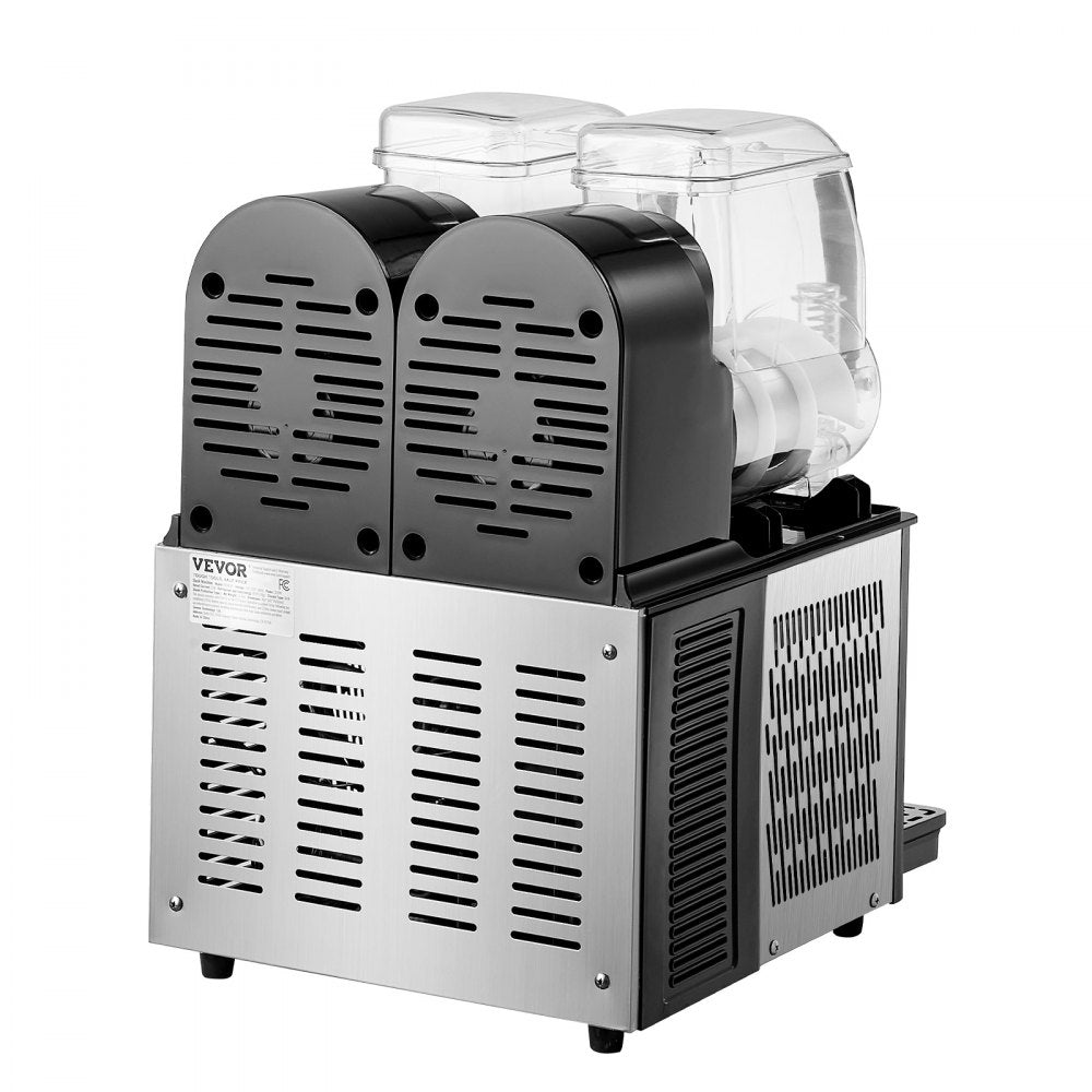 XRJ4LX2 - Stainless Steel Mini Slushy Machine with Two 4L Tanks