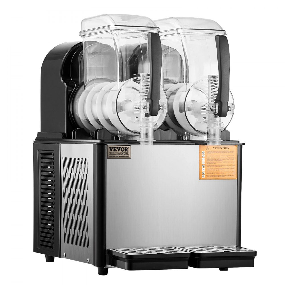 XRJ4LX2 - Stainless Steel Mini Slushy Machine with Two 4L Tanks