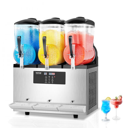 XN360B - Commercial 3-Tank Slushy Machine with 12L Capacity