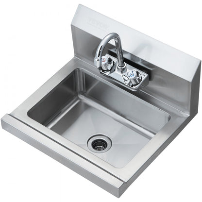 HS-17-SP - Compact Stainless Steel Wall-Mount Hand Sink with Faucet