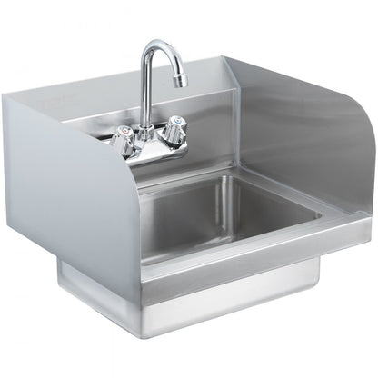 HS-17 - Compact 17"x12.8" Stainless Steel Hand Sink with Faucet