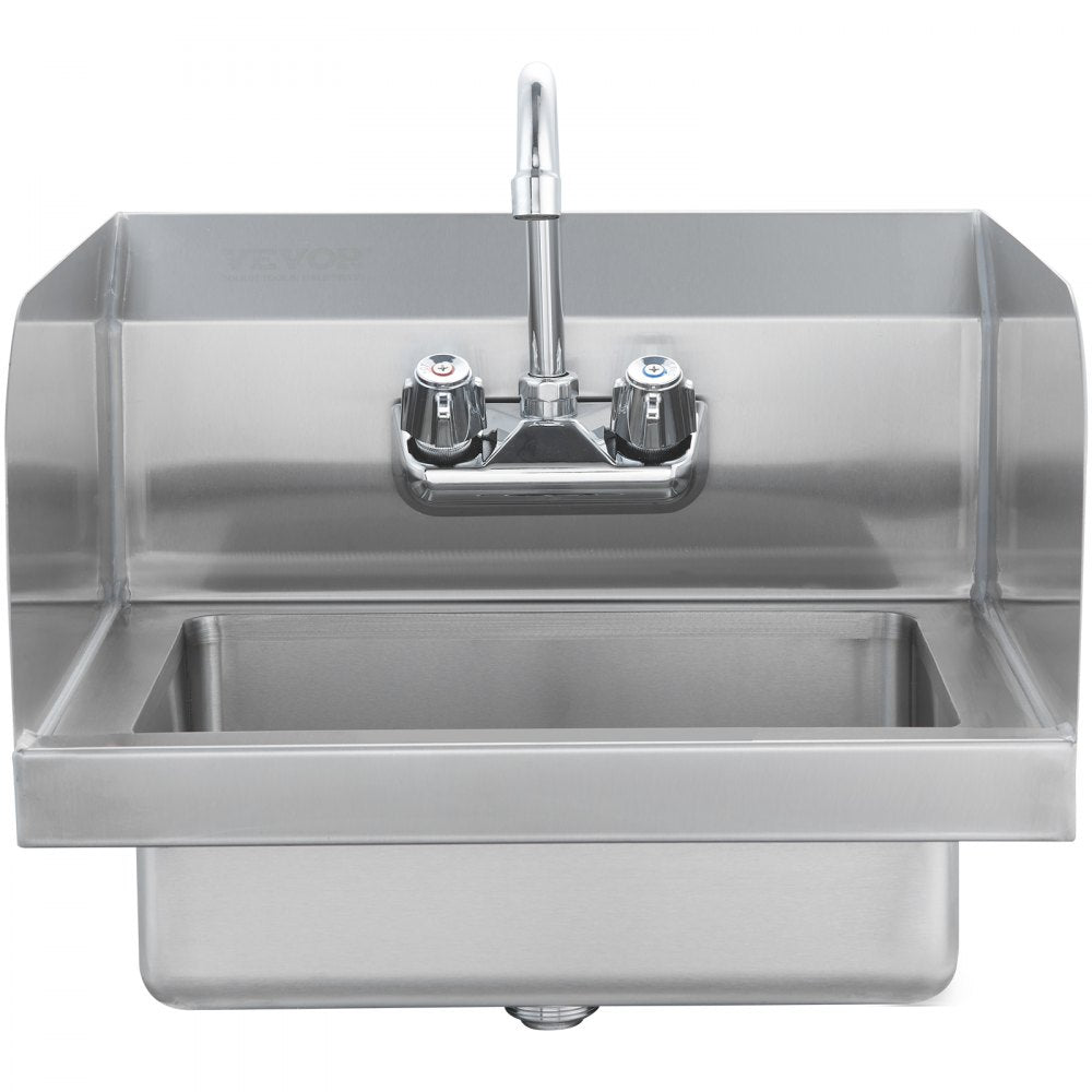HS-17 - Compact 17"x12.8" Stainless Steel Hand Sink with Faucet