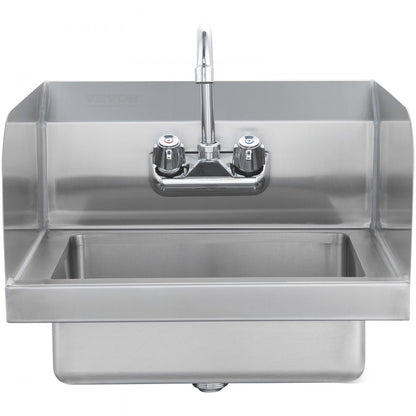 HS-17 - Compact 17"x12.8" Stainless Steel Hand Sink with Faucet