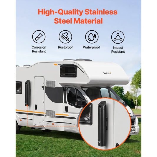 YD-32B - Stainless Steel Outdoor Cigarette Butt Receptacle with Lock