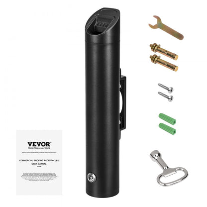 YD-32B - Stainless Steel Outdoor Cigarette Butt Receptacle with Lock