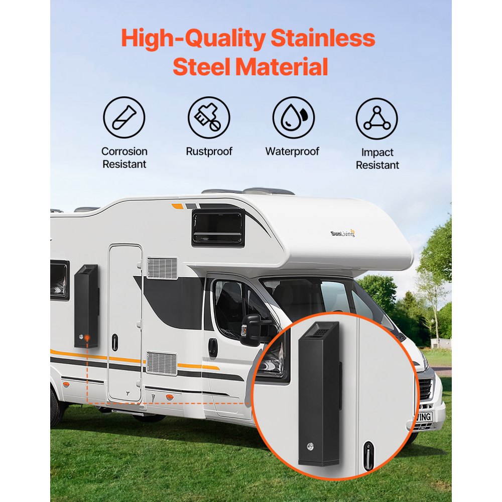 YD-33B - Stainless Steel Cigarette Butt Receptacle with Security Lock