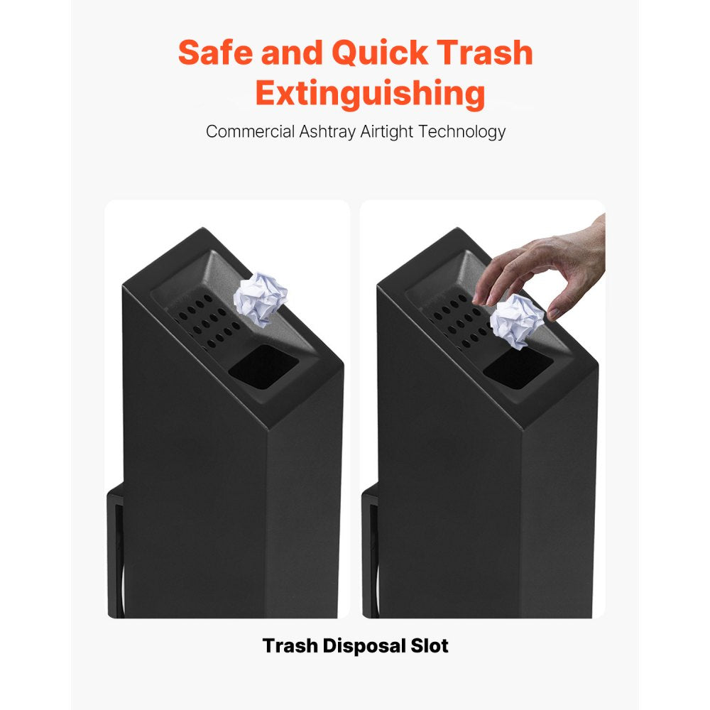 YD-33B - Stainless Steel Cigarette Butt Receptacle with Security Lock