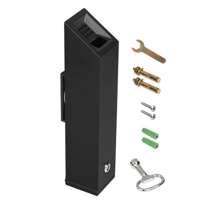 YD-33B - Stainless Steel Cigarette Butt Receptacle with Security Lock