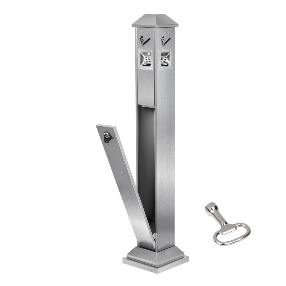 YD-27A - Durable Stainless Steel Outdoor Ashtray for Easy Cigarette Disposal