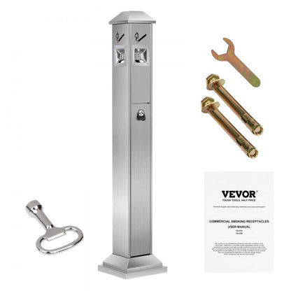 YD-27A - Durable Stainless Steel Outdoor Ashtray for Easy Cigarette Disposal