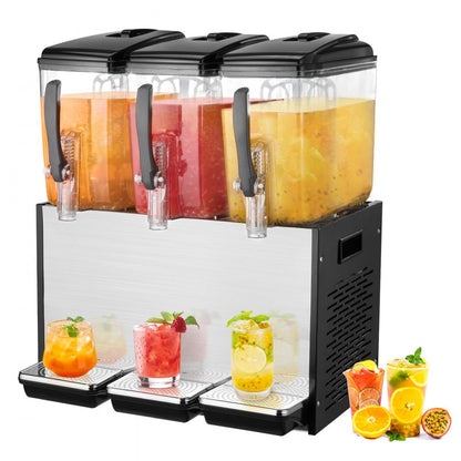 LYJ12LX3 - 12L Triple Tank Commercial Juice Dispenser with Independent Controls