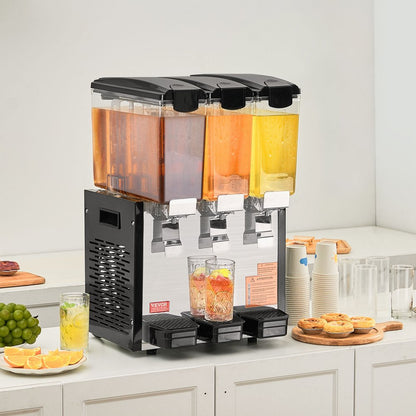 LYJ10LX3 - 3-Tank 10L Juice Dispenser with 360° Stirring Design