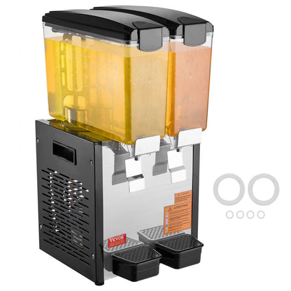 LYJ10LX2 - 10L Double Tank Beverage Dispenser with 360° Stirring Blade